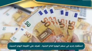 استقرار جديد في سعر اليورو أمام الجنيه.. تعرف على القيمة اليوم السبت